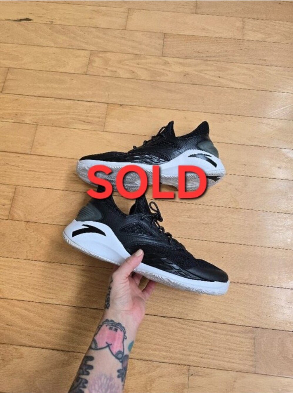 Anta | Klay Thompson KT Light black white sporty basketball sneakers | MENS 10.5